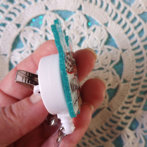 Nurse badge reel, RN, retractable pull badge holder - Picture 5 of 9